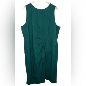 Elegant NEW Lane Bryant Hunter Green Sleeveless Work Cocktail Dress Plus 24